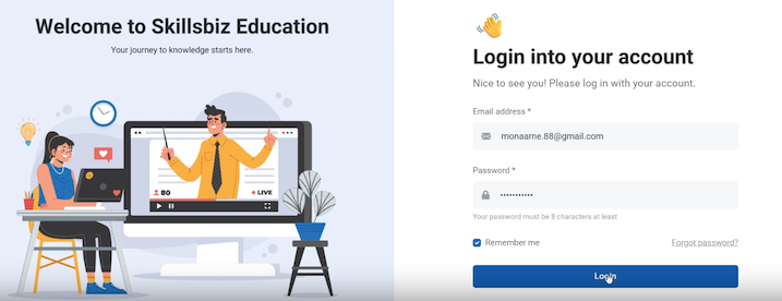 Preview of the SkillsBiz LMS tour